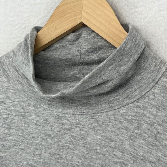 EILEEN FISHER Top PM Petite Tencel Terry Hug Stretch Terry Turtleneck Gray USA - Picture 5 of 14